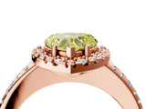 Rose gold Fancy Yellow Heart Cut Diamond Pavé Halo Ring with Four-Prong Setting_40