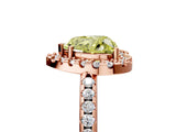 Rose gold Fancy Yellow Heart Cut Diamond Pavé Halo Ring with Four-Prong Setting_41