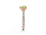 Rose gold Fancy Yellow Heart Cut Diamond Pavé Solitaire Engagement Ring with Four-Prong Setting_92