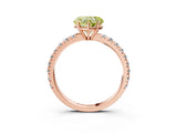 Rose gold Fancy Yellow Heart Cut Diamond Pavé Solitaire Engagement Ring with Four-Prong Setting_93