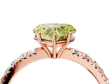 Rose gold Fancy Yellow Heart Cut Diamond Pavé Solitaire Engagement Ring with Four-Prong Setting_94
