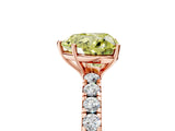 Rose gold Fancy Yellow Heart Cut Diamond Pavé Solitaire Engagement Ring with Four-Prong Setting_95