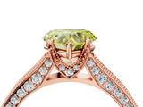 Rose gold Fancy Yellow Heart  Cut Diamond Pave Band with Four-Prong Setting_40