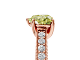 Rose gold Fancy Yellow Heart  Cut Diamond Pave Band with Four-Prong Setting_41