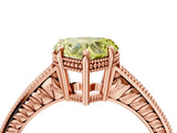Rose gold Fancy Yellow Heart Cut Diamond Ring with Milgrain Pavé Band and Four-Prong Setting_24