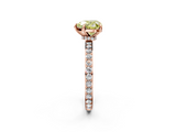Rose gold Fancy Yellow Heart  Cut Diamond Ring with Pavé Band and Four-Prong Setting_52