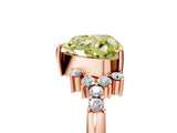 Rose gold Fancy Yellow Heart Cut Diamond Ring with Side Stones and Four-Prong Setting_83
