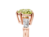 Rose gold Fancy Yellow Heart  Cut Diamond Ring with Tapered Baguette Side Stones in Four-Prong Setting_8