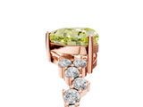 Rose gold Fancy Yellow Heart Cut Diamond Scattered Round Accent Ring with Prong Setting_17