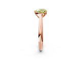 Rose gold Fancy Yellow Heart Cut Diamond Solitaire Engagement Ring with Cathedral Setting and Four-Prong Mount_14