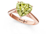 Rose gold Fancy Yellow Heart Cut Diamond Solitaire Engagement Ring with Cathedral Setting and Four-Prong Mount_43