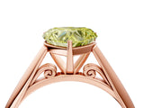 Rose gold Fancy Yellow Heart Cut Diamond Solitaire Engagement Ring with Cathedral Setting and Four-Prong Mount_46