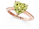 Rose gold Fancy Yellow Heart Cut Diamond Solitaire Engagement Ring with Classic Band and Four-Prong Setting_37