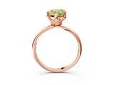 Rose gold Fancy Yellow Heart Cut Diamond Solitaire Engagement Ring with Four-Prong Setting and Classic Band_23