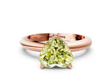 Rose gold Fancy Yellow Heart Cut Diamond Solitaire Engagement Ring with Round Band and Four-Prong Setting_195
