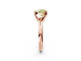 Rose gold Fancy Yellow Heart Cut Diamond Solitaire Engagement Ring with Round Band and Four-Prong Setting_197