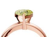 Rose gold Fancy Yellow Heart Cut Diamond Solitaire Engagement Ring with Round Band and Four-Prong Setting_199