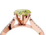 Rose gold Fancy Yellow Heart Cut Diamond Solitaire Engagement Ring with Twisted Pavé Band and Four-Prong Setting_36