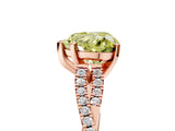 Rose gold Fancy Yellow Heart Cut Diamond Solitaire Engagement Ring with Twisted Pavé Band and Four-Prong Setting_37
