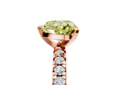 Rose gold Fancy Yellow Heart Cut Diamond Solitaire Pavé Engagement Ring with Round Band and Prong Setting_78