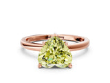 Rose gold Fancy Yellow Heart Cut Diamond Solitaire Ring with Classic Band and Four-Prong Setting_12