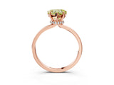 Rose gold Fancy Yellow Heart Cut Diamond Solitaire Ring with Classic Band and Four-Prong Setting_15