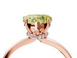 Rose gold Fancy Yellow Heart Cut Diamond Solitaire Ring with Classic Band and Four-Prong Setting_16