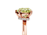 Rose gold Fancy Yellow Heart Cut Diamond Solitaire Ring with Classic Band and Four-Prong Setting_17