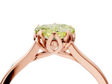 Rose gold Fancy Yellow Heart Cut Diamond Solitaire Ring with Flower Prong Setting and Classic Band_40