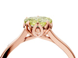 Rose gold Fancy Yellow Heart Cut Diamond Solitaire Ring with Flower Prong Setting and Classic Band_54