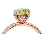 Rose gold Fancy Yellow Heart Cut Diamond Solitaire Ring with Four-Prong Setting and Pavé Band_7