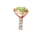 Rose gold Fancy Yellow Heart Cut Diamond Solitaire Ring with Pave Band and Four Prong Setting_112