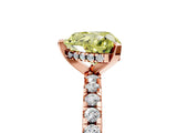 Rose gold Fancy Yellow Heart Cut Diamond Solitaire Ring with Round  Pavé Band and Four-Prong Setting_41