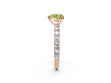 Rose gold Fancy Yellow Heart Cut Diamond Solitaire Ring with Shared Prong Pavé Band and Four-Prong Setting_60