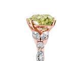 Rose gold Fancy Yellow Heart Cut Diamond Solitaire Ring with Side Stones and Four-Prong Setting_42