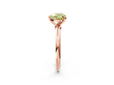 Rose gold Fancy Yellow Heart Cut Diamond Solitaire Ring with Six-Prong Setting and Classic Band_275