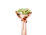 Rose gold Fancy Yellow Heart Cut Diamond Solitaire Ring with Six-Prong Setting and Classic Band_278