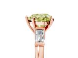 Rose gold Fancy Yellow Heart  Cut Diamond Solitaire Ring with Tapered Baguette Accents and Four-Prong Setting_80