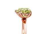 Rose gold Fancy Yellow Heart Cut Diamond Solitaire Ring with Thin Band and Prong Setting_17