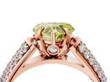 Rose gold Fancy Yellow Heart Cut Diamond Solitaire Ring with Three-Row Pavé Band and Four-Prong Setting_41