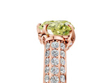 Rose gold Fancy Yellow Heart Cut Diamond Solitaire Ring with Three-Row Pavé Band and Four-Prong Setting_42