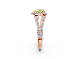 Rose gold Fancy Yellow Heart Cut Diamond Split Shank Halo Ring with Four-Prong Setting_60