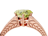 Rose gold Fancy Yellow Heart Cut Diamond Split Shank Ring with Pavé Band and Four-Prong Setting_48