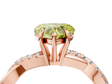 Rose gold Fancy Yellow Heart  Cut Diamond Twisted Band with Pavé Setting and Four-Prong Setting_24