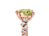 Rose gold Fancy Yellow Heart  Cut Diamond Vine Band with Four-Prong Setting_45
