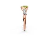 Rose gold Fancy Yellow Heart  Cut Five-Stone Prong Set Diamond Ring with Classic Band_34