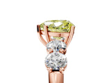 Rose gold Fancy Yellow Heart  Cut Five-Stone Prong Set Diamond Ring with Classic Band_37