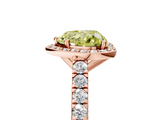 Rose gold Fancy Yellow Heart  Cut Halo Diamond Engagement Ring with Pave Band and Four-Prong Setting_33