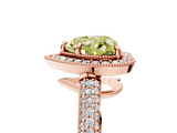 Rose gold Fancy Yellow Heart  Cut Halo Diamond Pave Band with Four-Prong Setting_42