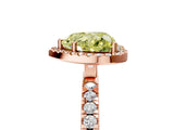 Rose gold Fancy Yellow Heart Cut Halo Diamond Pave Band with Prong Setting_5